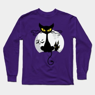 Black Cat Halloween edition Long Sleeve T-Shirt